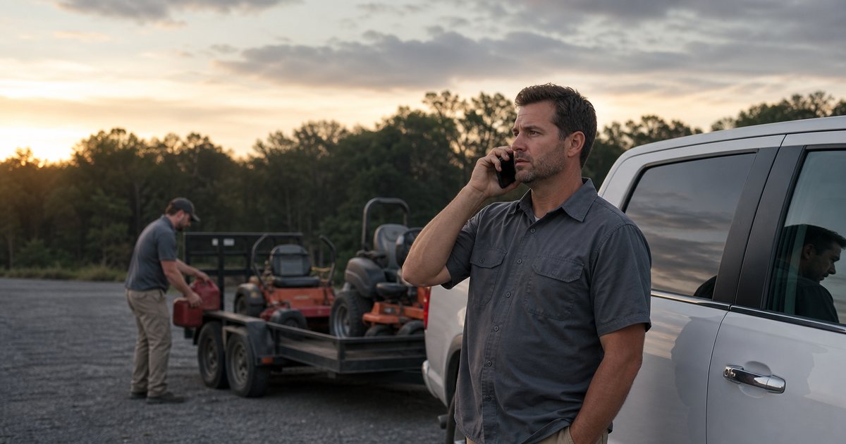 What should a lawn care owner do when a crew member calls out sick?