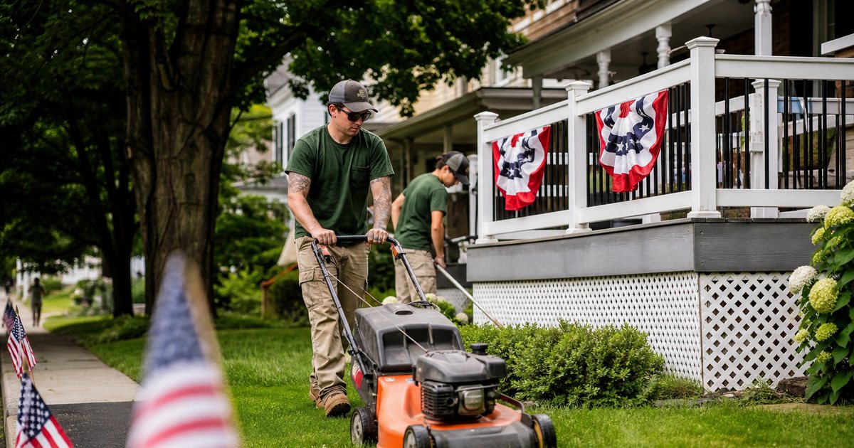 How do you plan a lawn crew schedule around holiday weeks and long weekends?