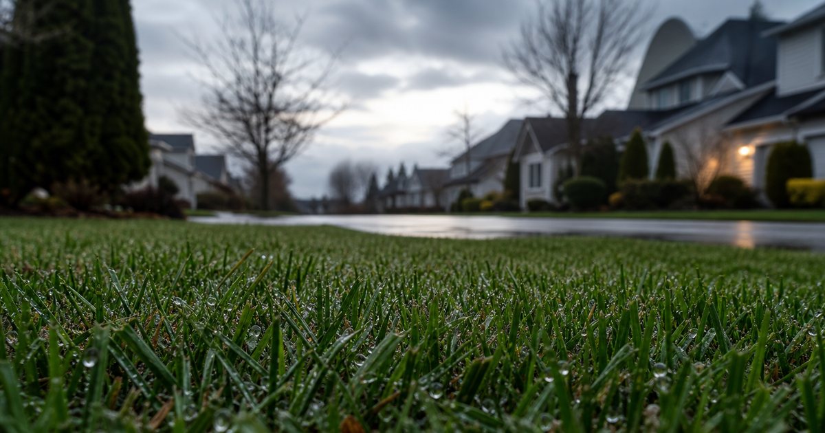 When should you reschedule lawn service because of rain and wet grass?