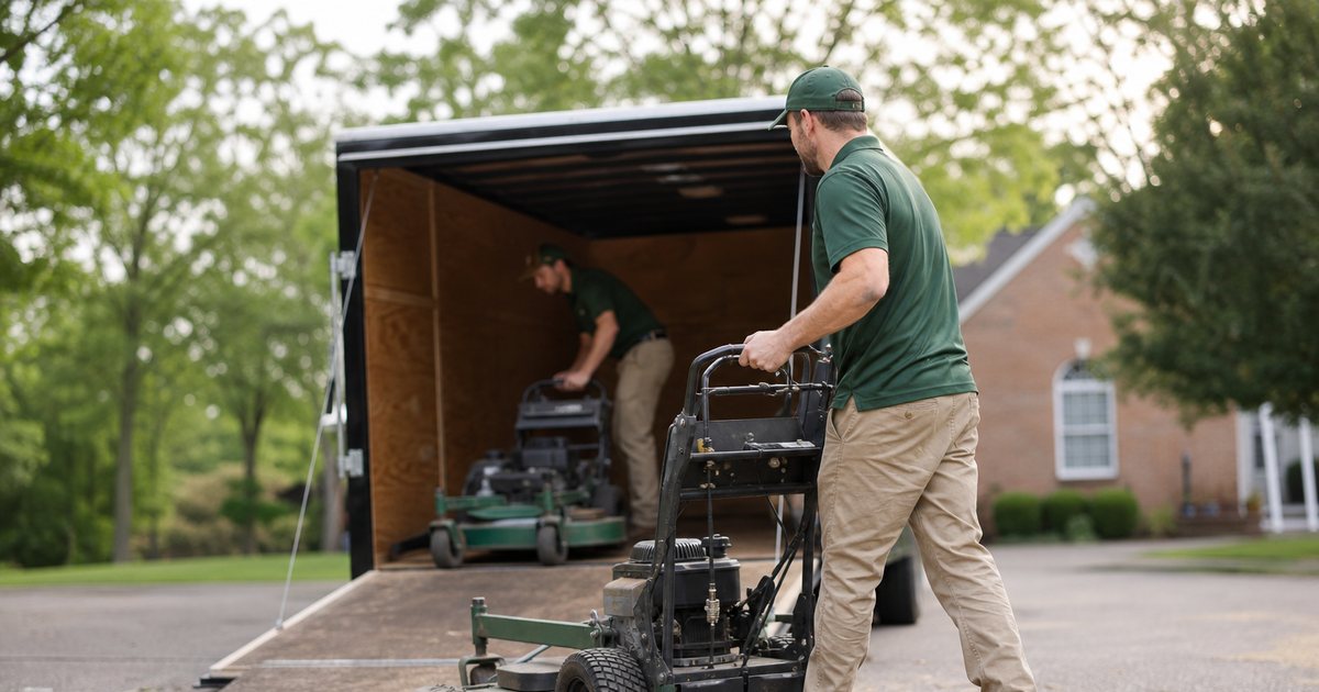What is the best way to route a lawn crew across many properties?